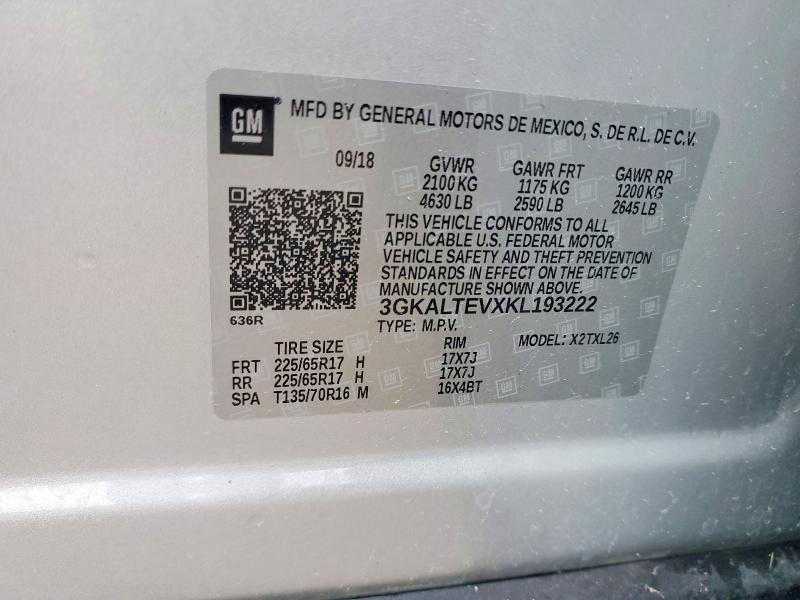 Aukcja sprzedaży 2019 Gmc Terrain, vin: 3GKALTEVXKL193222, numer aukcji: 48419936