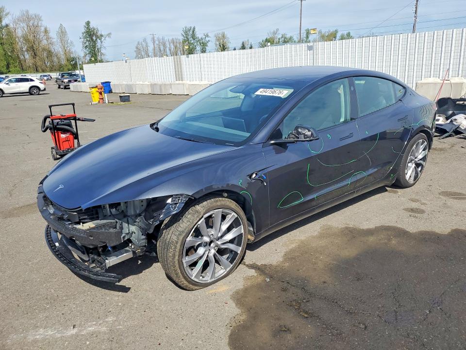 2025 Tesla Model 3 მანქანა იყიდება აუქციონზე, vin: 5YJ3E1EA4SF001856, აუქციონის ნომერი: 49419676