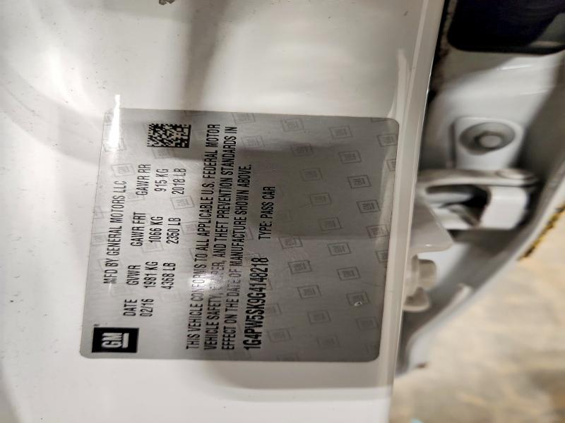 49409246 :رقم المزاد ، 1G4PW5SK9G4148218 vin ، 2016 Buick Verano مزاد بيع