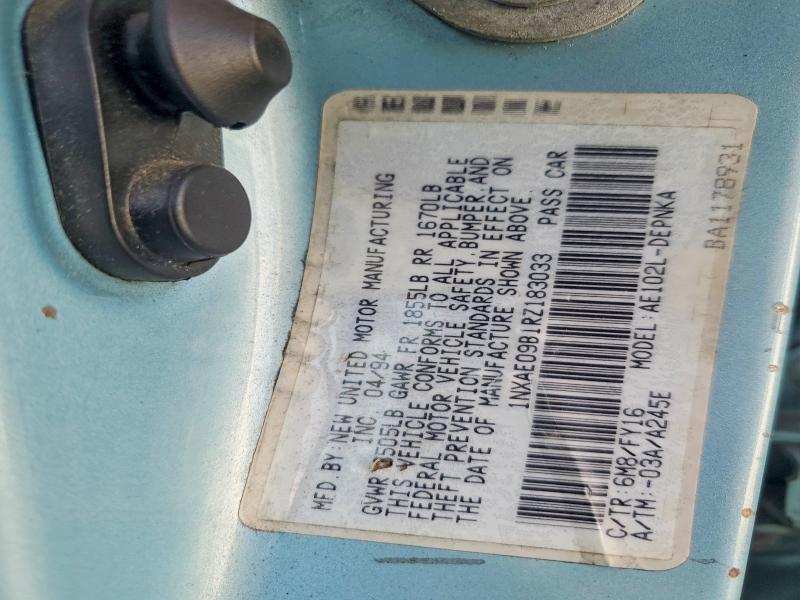 Продаж на аукціоні авто 1994 Toyota Corolla, vin: 1NXAE09B1RZ183033, номер лоту: 49759006