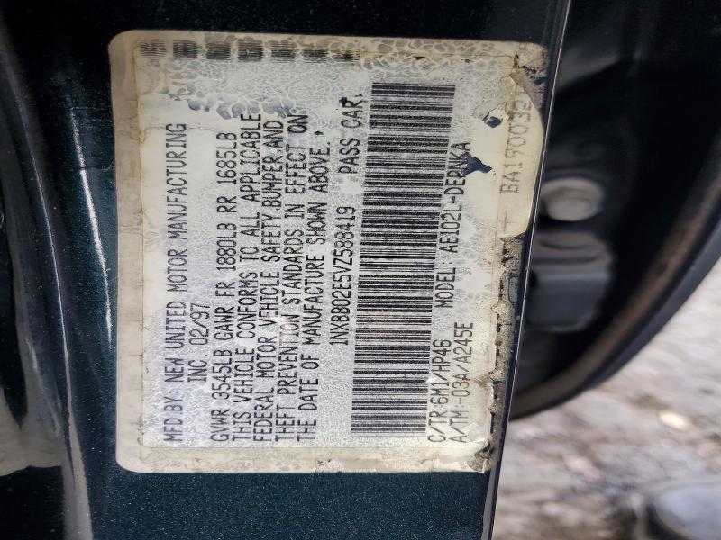Aukcja sprzedaży 1997 Toyota Corolla, vin: 1NXBB02E5VZ588419, numer aukcji: 50145236
