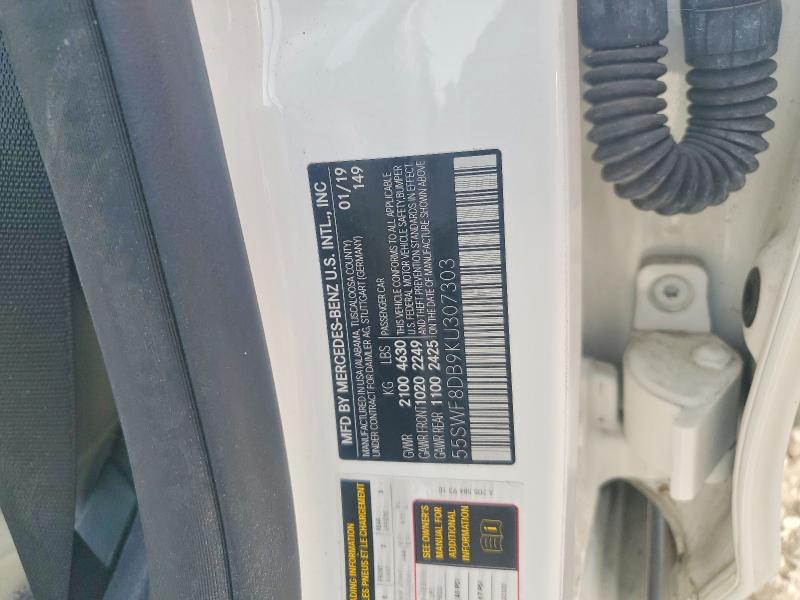 Продаж на аукціоні авто 2019 Mercedes-benz C, vin: 55SWF8DB9KU307303, номер лоту: 49659376