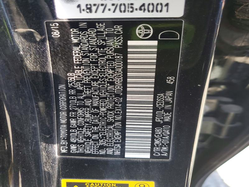 48532866 :رقم المزاد ، JTDBVRBD3GA000187 vin ، 2016 Toyota Mirai مزاد بيع