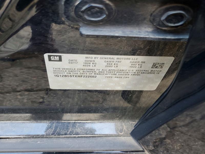 48172956 :رقم المزاد ، 1G1ZB5STXHF222682 vin ، 2017 Chevrolet Malibu مزاد بيع