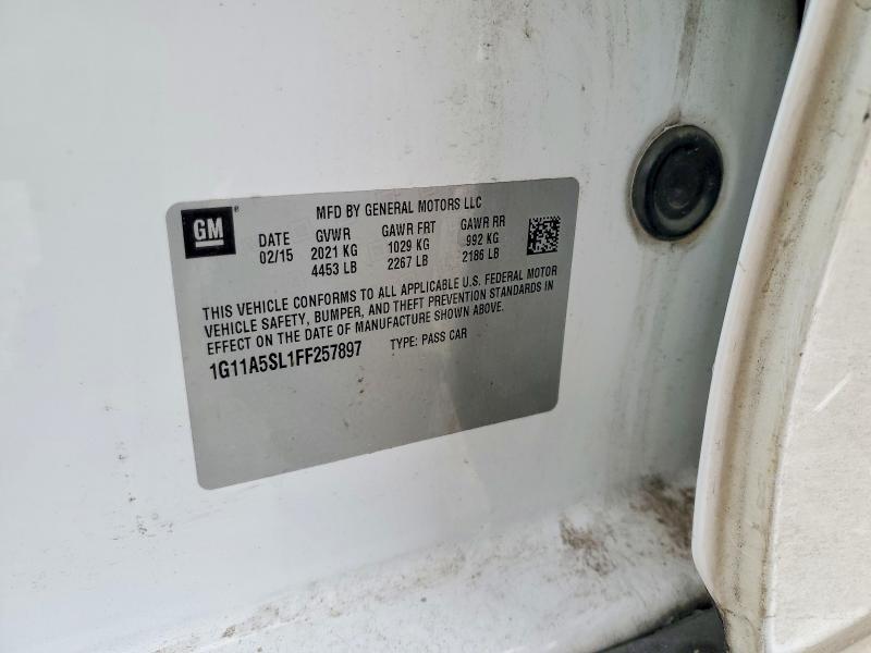 Aukcja sprzedaży 2015 Chevrolet Malibu, vin: 1G11A5SL1FF257897, numer aukcji: 47937636