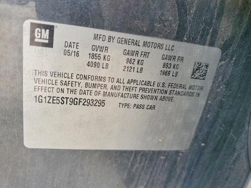 Продаж на аукціоні авто 2016 Chevrolet Malibu, vin: 1G1ZE5ST9GF293295, номер лоту: 50834356