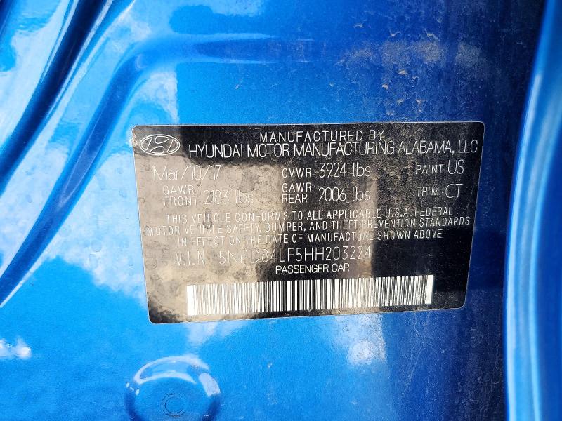 Продажа на аукционе авто 2017 Hyundai Elantra, vin: 5NPD84LF5HH203224, номер лота: 48945116