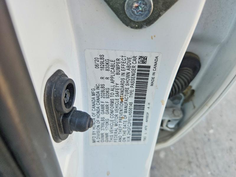 Aukcja sprzedaży 2020 Honda Civic, vin: 2HGFC2F61LH556148, numer aukcji: 51062366