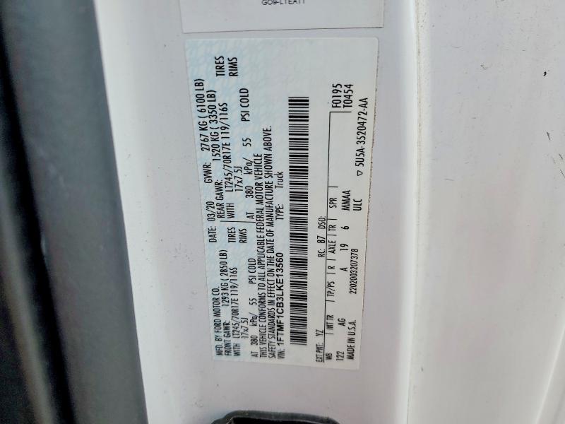 Aukcja sprzedaży 2020 Ford F150, vin: 1FTMF1CB3LKE13560, numer aukcji: 55777776
