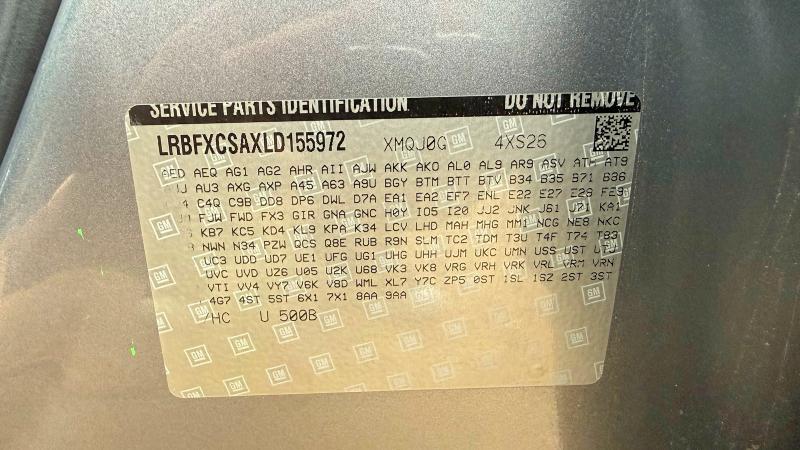 Продаж на аукціоні авто 2020 Buick Envision, vin: LRBFXCSAXLD155972, номер лоту: 52221256