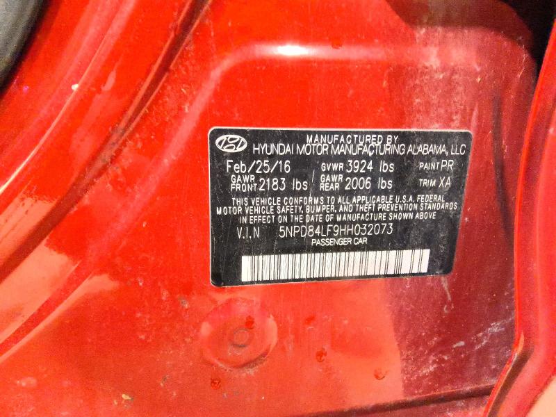 Aukcja sprzedaży 2017 Hyundai Elantra, vin: 5NPD84LF9HH032073, numer aukcji: 50500136