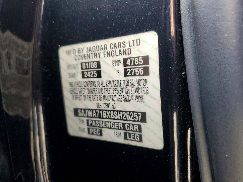 Продаж на аукціоні авто 2008 Jaguar Xj8, vin: SAJWA71BX8SH26257, номер лоту: 49033206