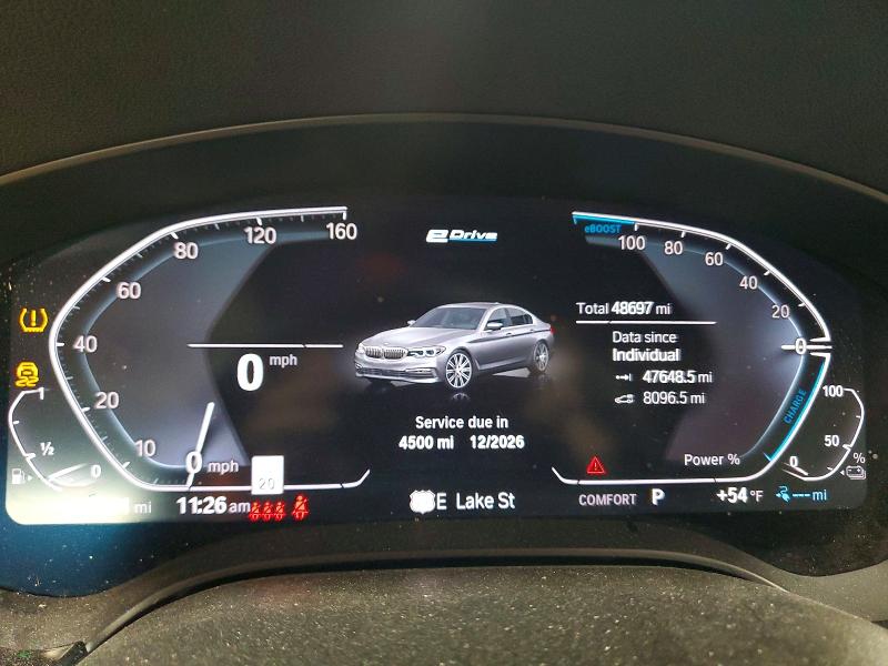 Auction sale of the 2020 Bmw 530xe, vin: WBAJB1C01LCD44150, lot number: 48917756