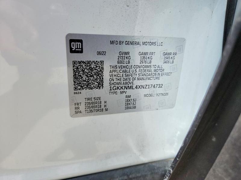 Продаж на аукціоні авто 2022 Gmc Acadia, vin: 1GKKNML4XNZ174732, номер лоту: 49885266