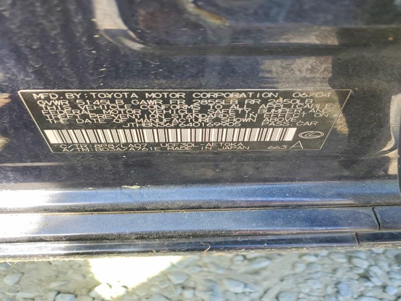 49923566 :رقم المزاد ، JTHBN36F640169905 vin ، 2004 Lexus Ls 430 مزاد بيع