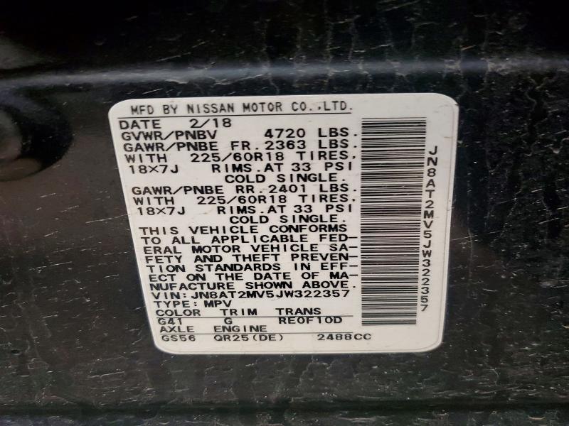 Продажа на аукционе авто 2018 Nissan Rogue, vin: JN8AT2MV5JW322357, номер лота: 48935826