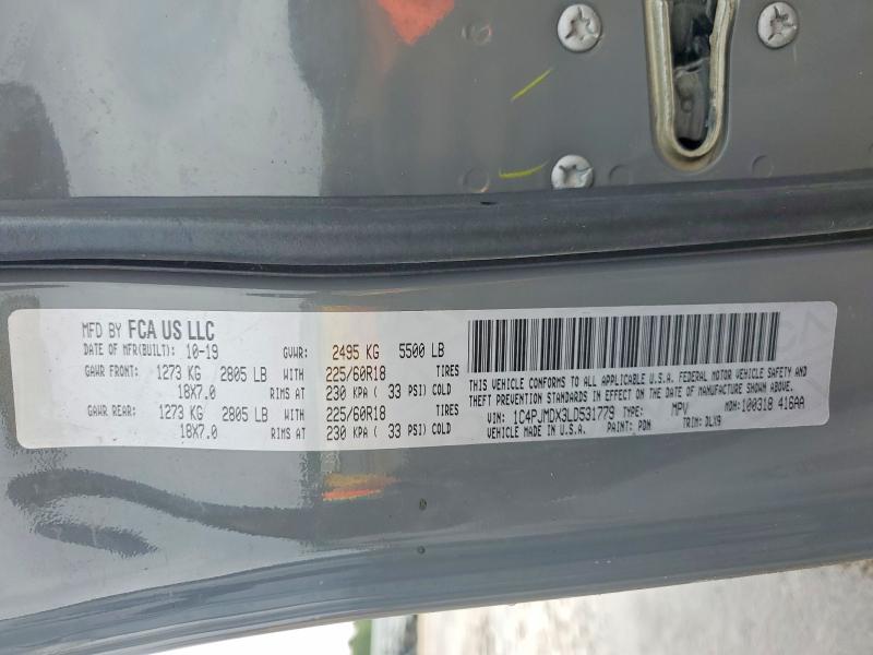 Продажа на аукционе авто 2020 Jeep Cherokee, vin: 1C4PJMDX3LD531779, номер лота: 51346666