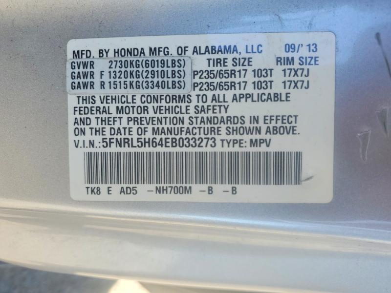 Продаж на аукціоні авто 2014 Honda Odyssey, vin: 5FNRL5H64EB033273, номер лоту: 49451436