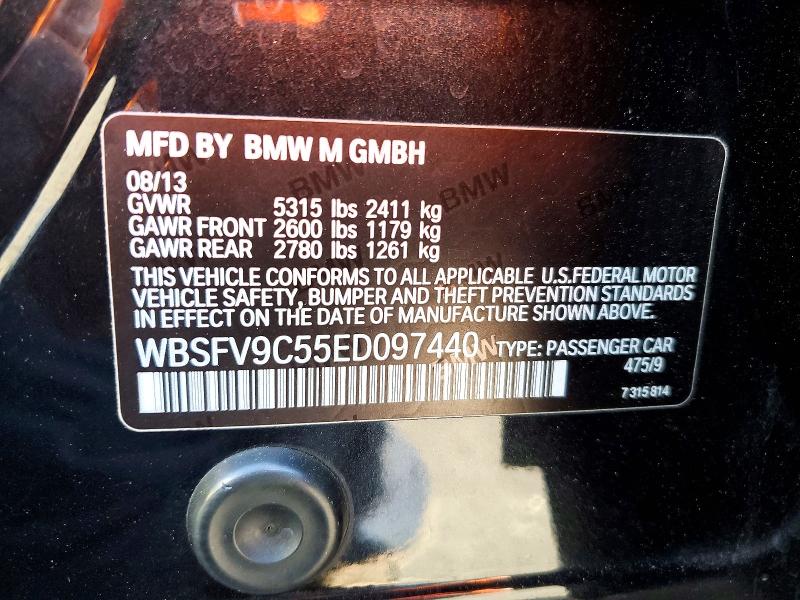 Продаж на аукціоні авто 2014 Bmw M5, vin: WBSFV9C55ED097440, номер лоту: 50341906