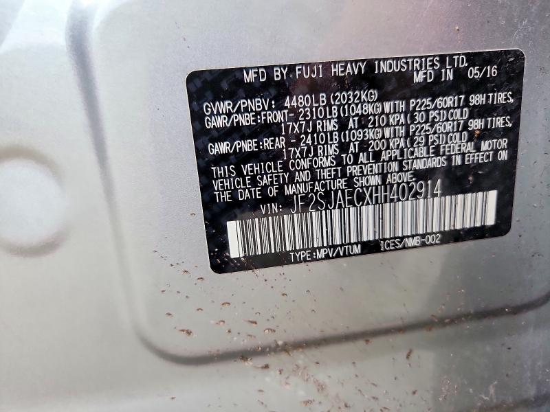 Продажа на аукционе авто 2017 Subaru Forester, vin: JF2SJAECXHH402914, номер лота: 51694796
