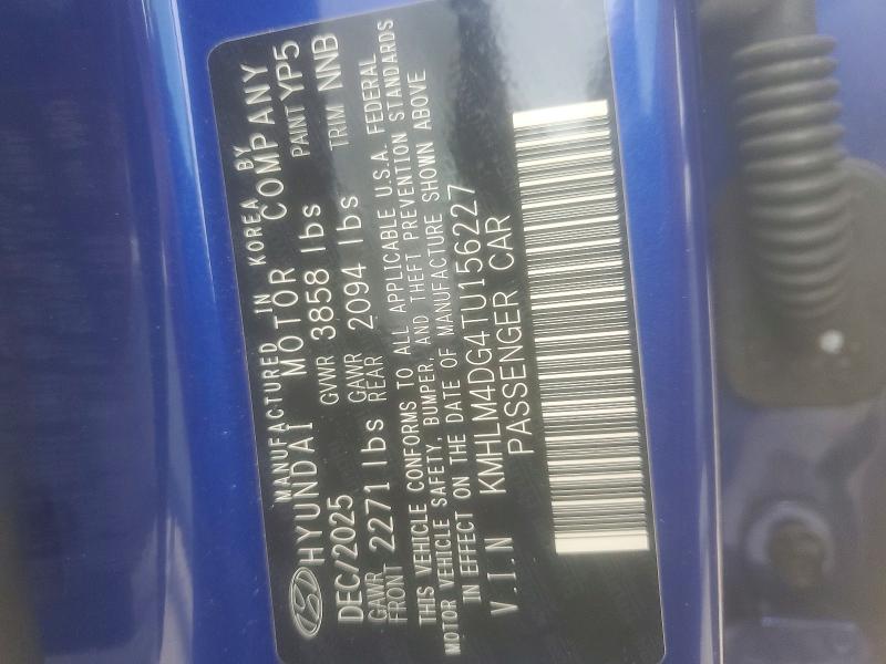 Продаж на аукціоні авто 2026 Hyundai Elantra, vin: KMHLM4DG4TU156227, номер лоту: 49317806