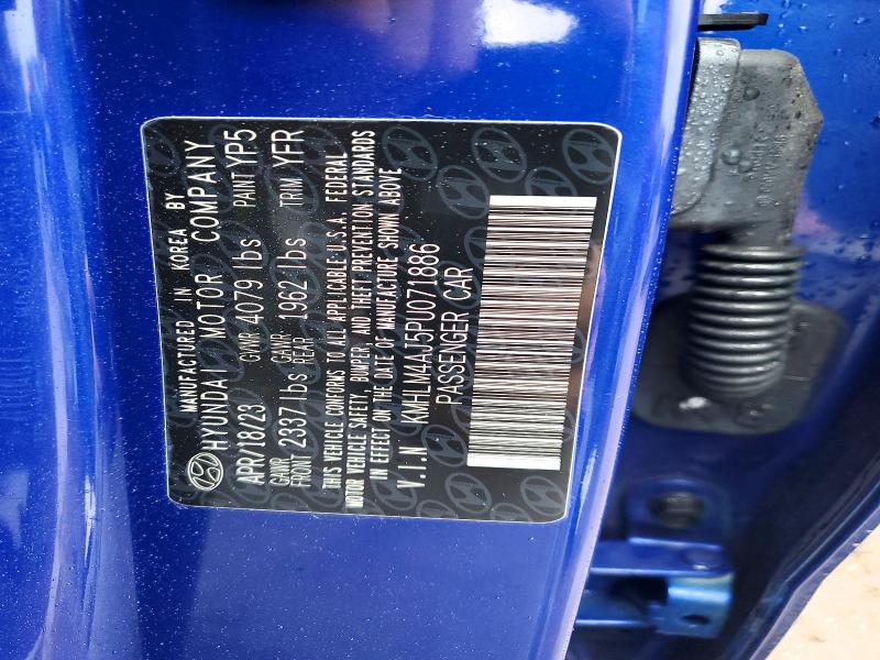 Продаж на аукціоні авто 2023 Hyundai Elantra Hybrid, vin: KMHLM4AJ5PU071886, номер лоту: 48628626