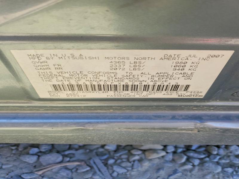 Aukcja sprzedaży 2008 Mitsubishi Galant, vin: 4A3AB56FX8E010943, numer aukcji: 49727256