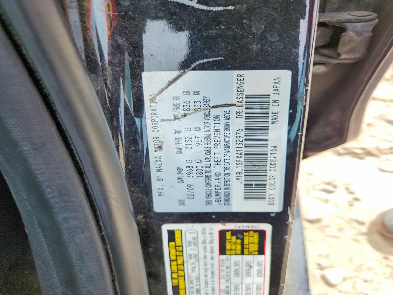 Aukcja sprzedaży 2010 Mazda 3, vin: JM1BL1SFXA1132976, numer aukcji: 49893716