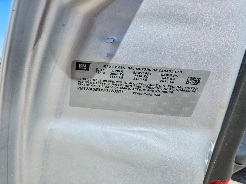 51602756 :رقم المزاد ، 2G1WA5E3XF1128761 vin ، 2015 Chevrolet Impala Limited مزاد بيع