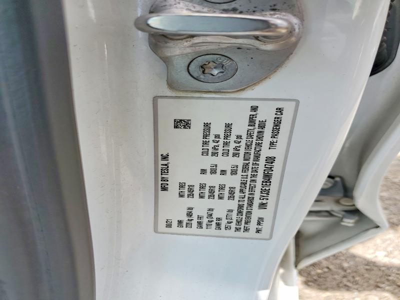 Продажа на аукционе авто 2021 Tesla Model 3, vin: 5YJ3E1EB4MF047408, номер лота: 50283986