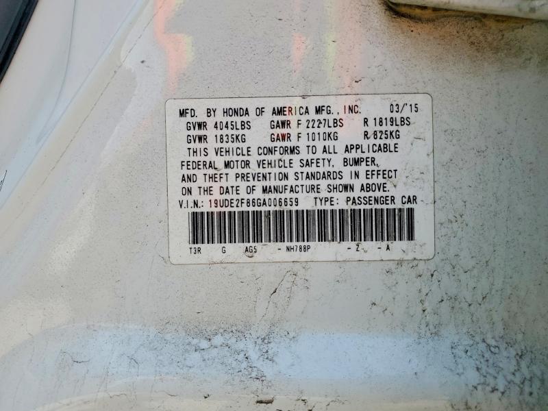 49426946 :رقم المزاد ، 19UDE2F86GA006659 vin ، 2016 Acura Ilx مزاد بيع