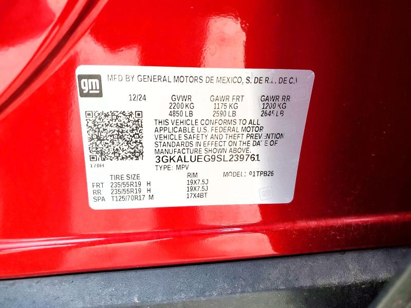 Продажа на аукционе авто 2025 Gmc Terrain, vin: 3GKALUEG9SL239761, номер лота: 51679816