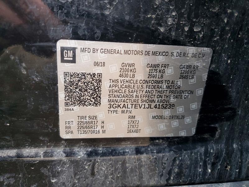Продаж на аукціоні авто 2018 Gmc Terrain, vin: 3GKALTEV1JL415239, номер лоту: 49477576