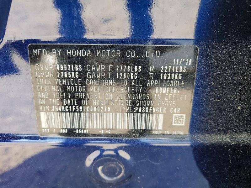 Продаж на аукціоні авто 2020 Acura Rlx, vin: JH4KC1F59LC000279, номер лоту: 46907936