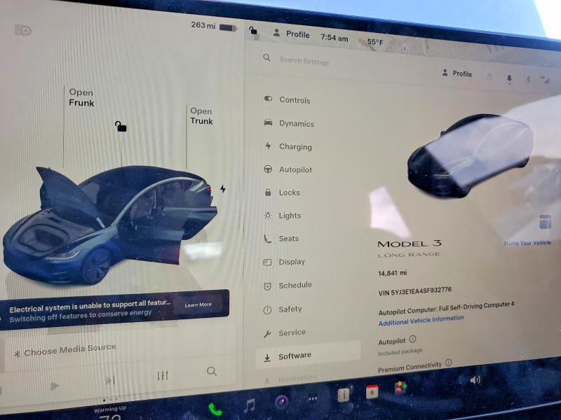 2025 Tesla Model 3 მანქანა იყიდება აუქციონზე, vin: 5YJ3E1EA4SF932776, აუქციონის ნომერი: 47013096