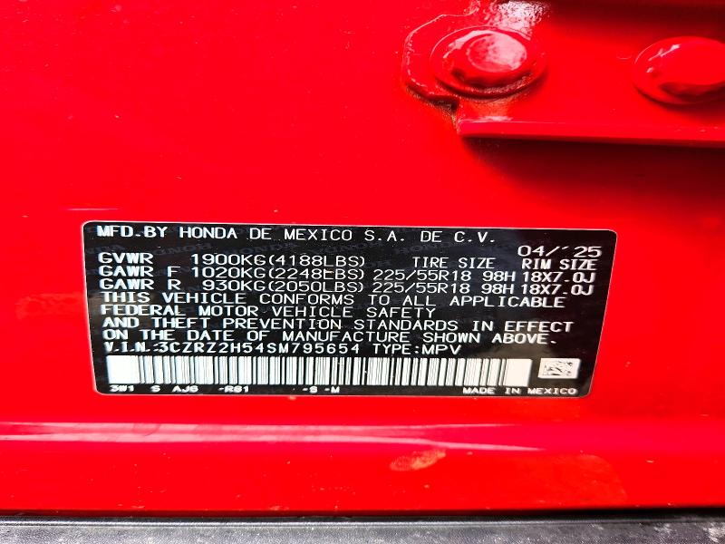 2025 Honda Hr-v მანქანა იყიდება აუქციონზე, vin: 3CZRZ2H54SM795654, აუქციონის ნომერი: 48299876