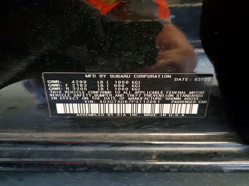Продаж на аукціоні авто 2023 Subaru Impreza, vin: 4S3GTAD67P3713061, номер лоту: 50768606