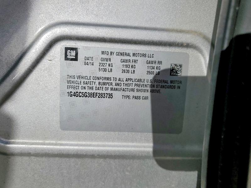 2014 Buick Lacrosse მანქანა იყიდება აუქციონზე, vin: 1G4GC5G38EF283735, აუქციონის ნომერი: 49789996
