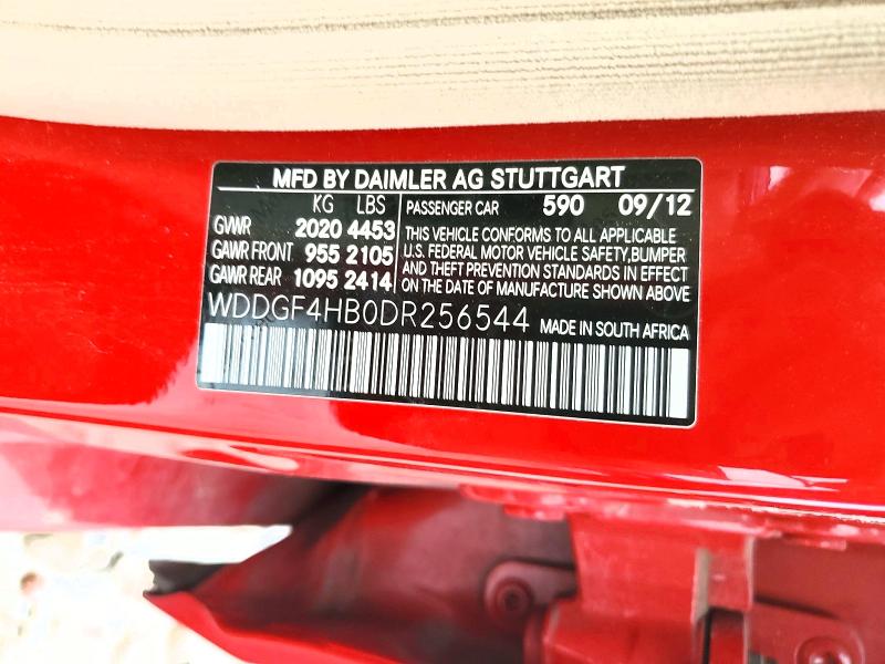 2013 Mercedes-benz C მანქანა იყიდება აუქციონზე, vin: WDDGF4HB0DR256544, აუქციონის ნომერი: 50431896