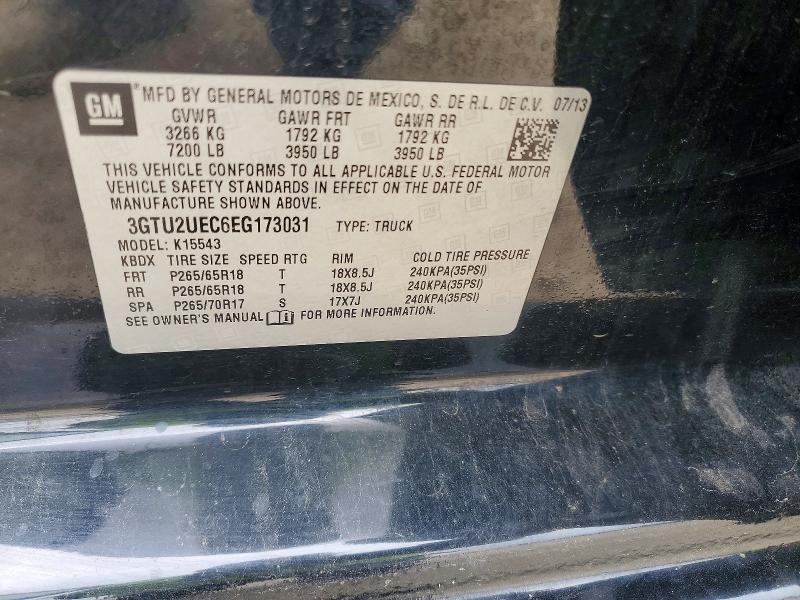 Продаж на аукціоні авто 2014 Gmc Sierra, vin: 3GTU2UEC6EG173031, номер лоту: 51279056