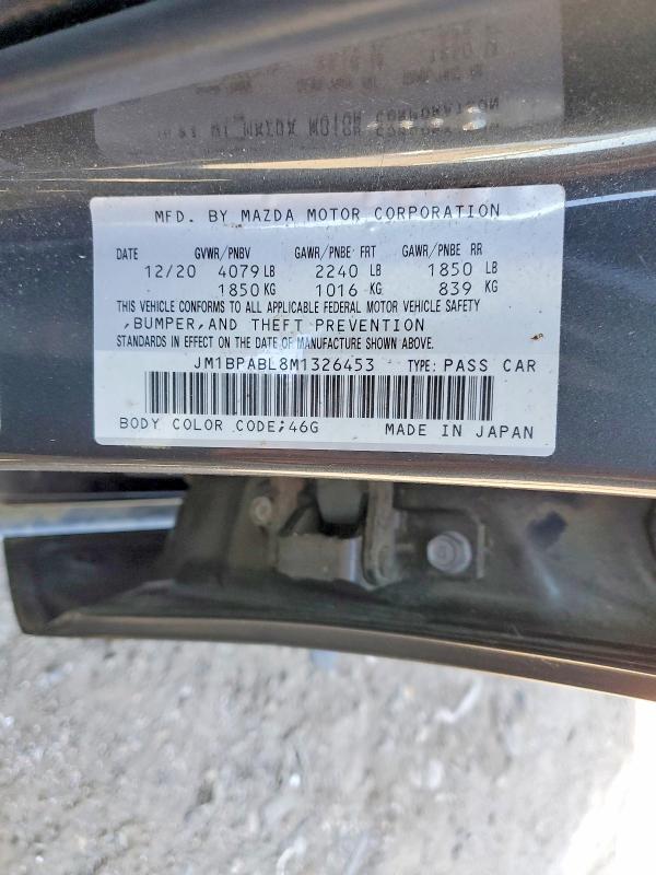 Продажа на аукционе авто 2021 Mazda 3, vin: JM1BPABL8M1326453, номер лота: 50762386