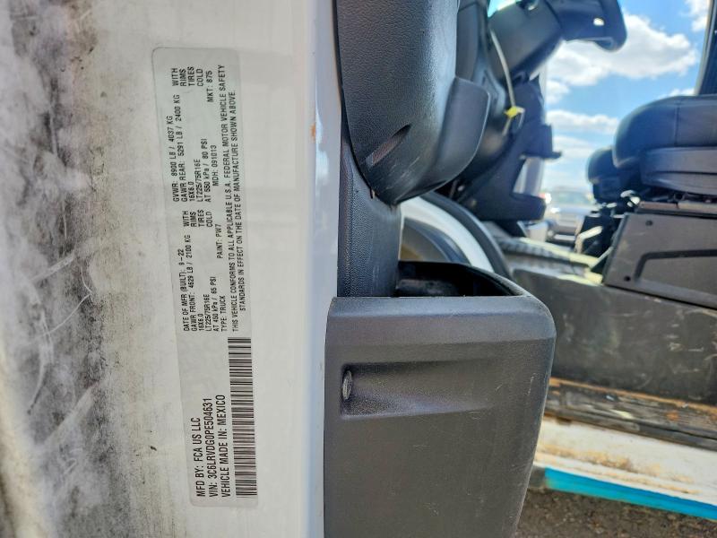 50171856 :رقم المزاد ، 3C6LRVDG0PE504631 vin ، 2023 Ram Promaster 2500 مزاد بيع