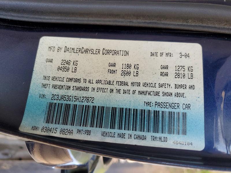 Продажа на аукционе авто 2005 Chrysler 300, vin: 2C3JA53G15H127872, номер лота: 49460206