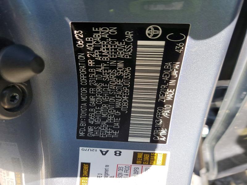 48330386 :رقم المزاد ، JTDBCMFE6PJ013396 vin ، 2023 Toyota Corolla Hybrid مزاد بيع