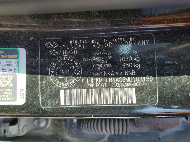 Aukcja sprzedaży 2021 Hyundai Elantra, vin: KMHLN4AG8MU103159, numer aukcji: 50400516