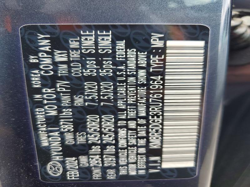 Продажа на аукционе авто 2024 Hyundai Palisade, vin: KM8R5DGE3RU761964, номер лота: 51459606