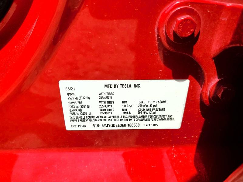 Продаж на аукціоні авто 2021 Tesla Model Y, vin: 5YJYGDEE3MF188580, номер лоту: 50736726