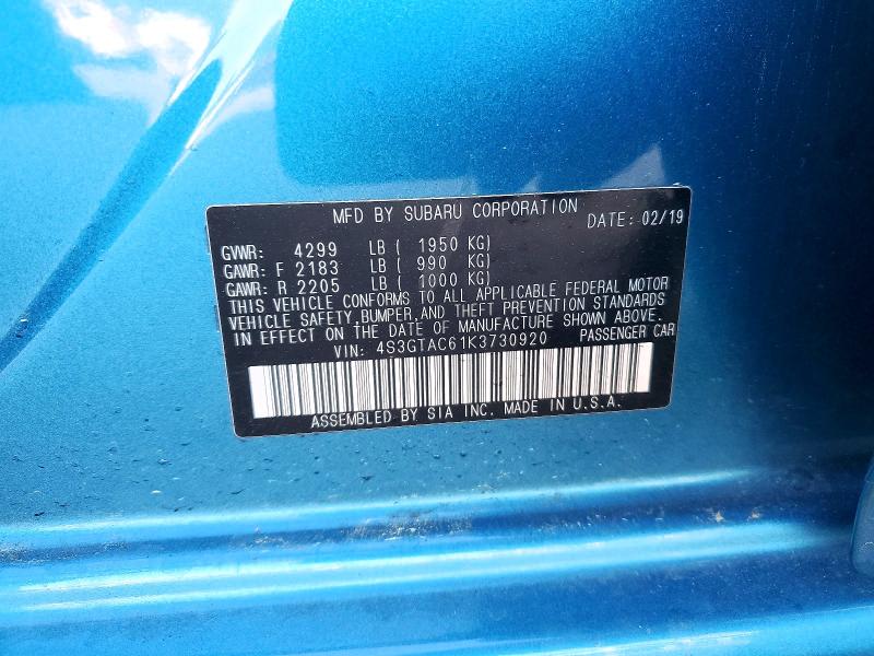 Продажа на аукционе авто 2019 Subaru Impreza, vin: 4S3GTAC61K3730920, номер лота: 48502146
