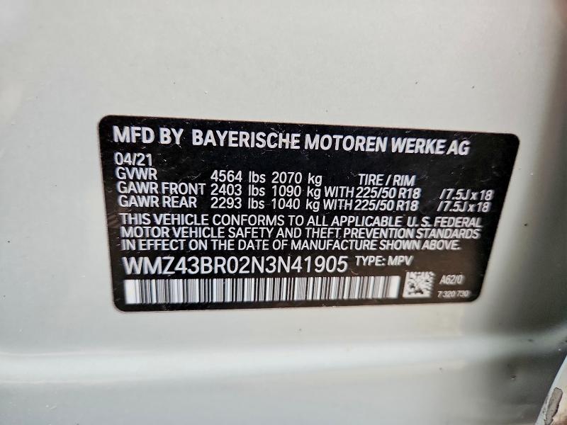 Продаж на аукціоні авто 2022 Mini Cooper, vin: WMZ43BR02N3N41905, номер лоту: 51071676