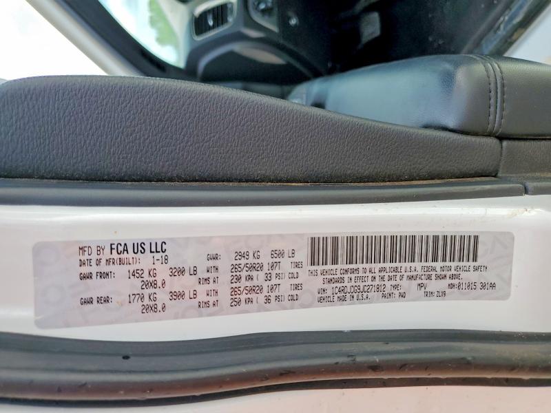 Продажа на аукционе авто 2018 Dodge Durango, vin: 1C4RDJDG9JC271812, номер лота: 50990766